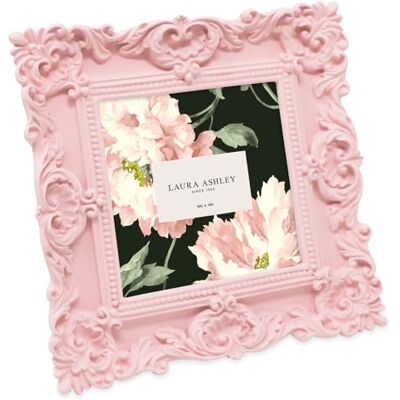 Laura Ashley Marco de fotos de resina hecho a mano con caballete y gancho para mesa y pared, diseño floral decorativo para decoración del hogar, galería de fotos, arte y más (10 x 10 cm, rosa) Laura Ashley Marco de fotos de resina hecho a mano con caballete y gancho para mesa y pared, diseño floral decorativo para decoración del hogar, galería de fotos, arte y más (10 x 10 cm, rosa)