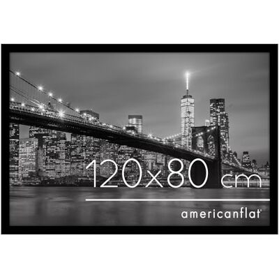 Americanflat Marco de Fotos 120x80 cm en Negro Marco Fotos Madera con Cubierta de Plástico Resistente y Ganchos para Colgar en Pared Exposición Horizontal y Vertical Americanflat Marco de Fotos 120x80 cm en Negro Marco Fotos Madera con Cubierta de Plástico Resistente y Ganchos para Colgar en Pared Exposición Horizontal y Vertical