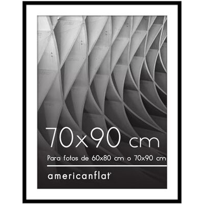 Americanflat Marco de Fotos de 70x90 cm en Negro Marcos de Fotos 60x80 cm con Paspartú o 90x70 cm sin Paspartú con Molduras Finas y Cubierta de Plástico Resistente Americanflat Marco de Fotos de 70x90 cm en Negro Marcos de Fotos 60x80 cm con Paspartú o 90x70 cm sin Paspartú con Molduras Finas y Cubierta de Plástico Resistente