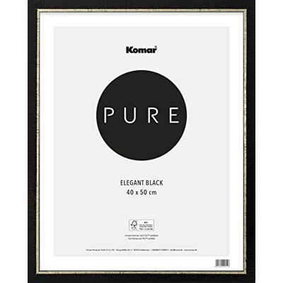 Komar BI-4050-EL-B Marco de fotos (madera, 40 x 50 cm, plástico y cristal acrílico), color negro y dorado Komar BI-4050-EL-B Marco de fotos (madera, 40 x 50 cm, plástico y cristal acrílico), color negro y dorado