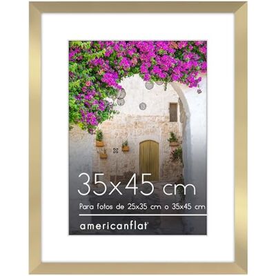 Americanflat Marco de Fotos de 35x45 cm en Dorado Úsalo como Marco de 25x35 cm con Paspartú o Marco de 35x45 cm sin Paspartú Marco Fotos Pared Horizontal o Vertical Americanflat Marco de Fotos de 35x45 cm en Dorado Úsalo como Marco de 25x35 cm con Paspartú o Marco de 35x45 cm sin Paspartú Marco Fotos Pared Horizontal o Vertical