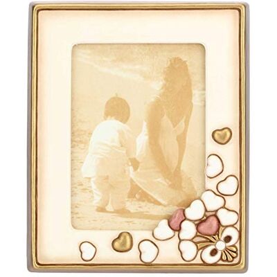 THUN Marco de fotos con corazones Accesorios para el hogar Idea de regalo Línea Hearts Formato grande Cerámica y cristal 25 x 20,4 x 3 h cm THUN Marco de fotos con corazones Accesorios para el hogar Idea de regalo Línea Hearts Formato grande Cerámica y cristal 25 x 20,4 x 3 h cm
