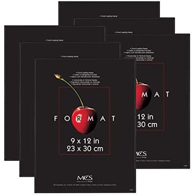 MCS Marco de Formato, Negro, 30,5 x 30,5 cm, Set de 6 P, plástico, Negro, 9 x 12-Inch MCS Marco de Formato, Negro, 30,5 x 30,5 cm, Set de 6 P, plástico, Negro, 9 x 12-Inch
