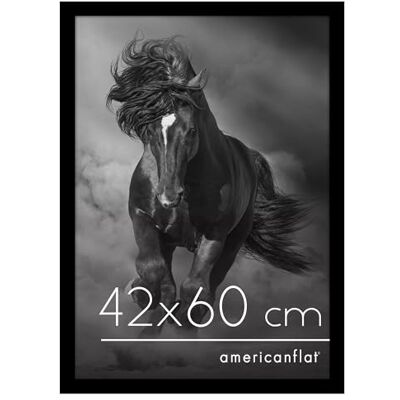 Americanflat Marco de Fotos 42x60 cm en Negro Marco Fotos Madera con Cubierta de Plástico Resistente y Ganchos para Colgar en Pared Exposición Horizontal y Vertical Americanflat Marco de Fotos 42x60 cm en Negro Marco Fotos Madera con Cubierta de Plástico Resistente y Ganchos para Colgar en Pared Exposición Horizontal y Vertical