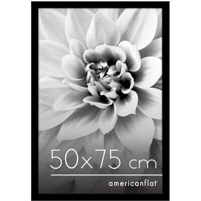 Americanflat Marco de Fotos 50x75 cm en Negro Marco Fotos Madera con Cubierta de Plástico Resistente y Ganchos para Colgar en Pared Exposición Horizontal y Vertical Americanflat Marco de Fotos 50x75 cm en Negro Marco Fotos Madera con Cubierta de Plástico Resistente y Ganchos para Colgar en Pared Exposición Horizontal y Vertical