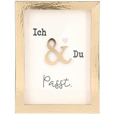 Depesche Marco de fotos (12 x 9 x 1 cm, 7 x 9 x 1,9 cm), diseño con texto en inglés Depesche Marco de fotos (12 x 9 x 1 cm, 7 x 9 x 1,9 cm), diseño con texto en inglés
