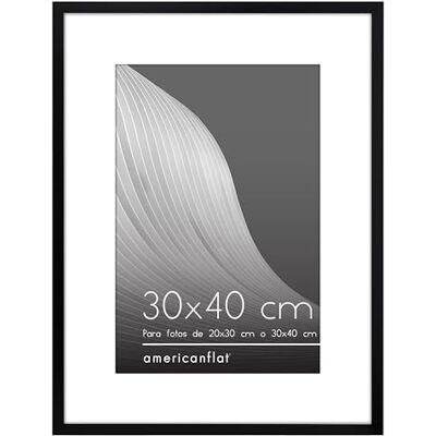 Americanflat Marco de Fotos de 30x40 cm en Negro Marcos de Fotos 20x30 cm con Paspartú o 40x30 cm sin Paspartú con Molduras Finas, Cristal Irrompible, Accesorios para Colgar y Pie Americanflat Marco de Fotos de 30x40 cm en Negro Marcos de Fotos 20x30 cm con Paspartú o 40x30 cm sin Paspartú con Molduras Finas, Cristal Irrompible, Accesorios para Colgar y Pie
