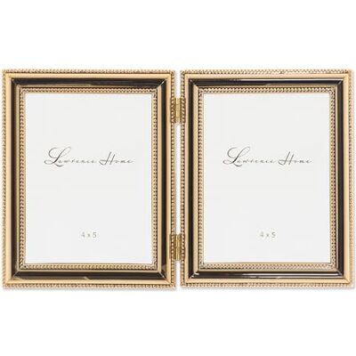 Marco de fotos dorado Lawrence 511045D - Clásico, Doble bisagra, 2 fotos Marco de fotos dorado Lawrence 511045D - Clásico, Doble bisagra, 2 fotos