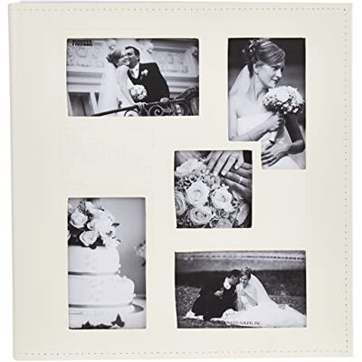 Pioneer Álbum de Fotos con Marco de Collage en Relieve, Cubierta de Cuero sintético Cosido, Marfil, plástico, 30,5 x 30,5 cm Pioneer Álbum de Fotos con Marco de Collage en Relieve, Cubierta de Cuero sintético Cosido, Marfil, plástico, 30,5 x 30,5 cm