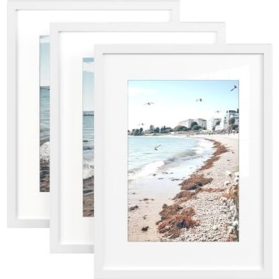 SONGMICS Marcos de Fotos 30 x 40 cm Tablero MDF con Clavos sin Rastro SONGMICS Marcos de Fotos 30 x 40 cm Tablero MDF con Clavos sin Rastro