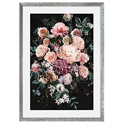 Komar Marco de fotos de madera de piedra plateada con póster artístico Encantador ramo como set Tamaño: 50 x 70 cm Mural, decoración, flores Komar Marco de fotos de madera de piedra plateada con póster artístico Encantador ramo como set Tamaño: 50 x 70 cm Mural, decoración, flores