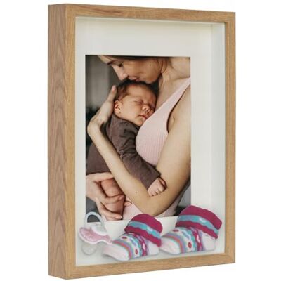 ART Caja 3D 30x40cm, marco de fotos, roble cuadrado para rellenar, más profundo para objetos, suvenirs 3 cm, para colgar en la pared o en la oficina ART Caja 3D 30x40cm, marco de fotos, roble cuadrado para rellenar, más profundo para objetos, suvenirs 3 cm, para colgar en la pared o en la oficina