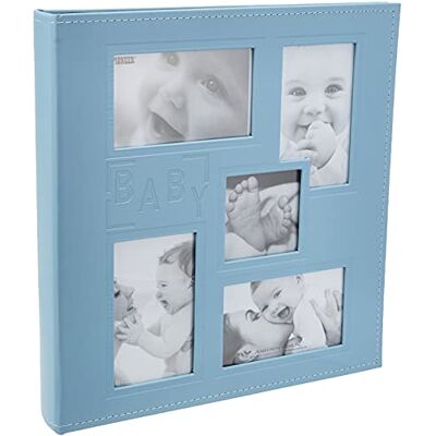 Pioneer Collage Marco en Relieve Baby Cosido Piel sintética álbum de Fotos, 4" x6, 240 Fotos, Color Azul Pioneer Collage Marco en Relieve Baby Cosido Piel sintética álbum de Fotos, 4" x6, 240 Fotos, Color Azul