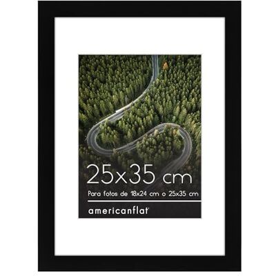 Americanflat Marco de Fotos de 25x35 cm en Negro Úsalo como Marco de 18x24 cm con Paspartú o Marco de 25x35 cm sin Paspartú Marco Fotos Pared Horizontal o Vertical Americanflat Marco de Fotos de 25x35 cm en Negro Úsalo como Marco de 18x24 cm con Paspartú o Marco de 25x35 cm sin Paspartú Marco Fotos Pared Horizontal o Vertical