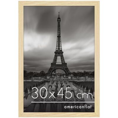 Americanflat Marco de Fotos 30x45 cm en Roble Natural Marco Fotos Madera con Cubierta de Plástico Resistente y Ganchos para Colgar en Pared Exposición Horizontal y Vertical Americanflat Marco de Fotos 30x45 cm en Roble Natural Marco Fotos Madera con Cubierta de Plástico Resistente y Ganchos para Colgar en Pared Exposición Horizontal y Vertical