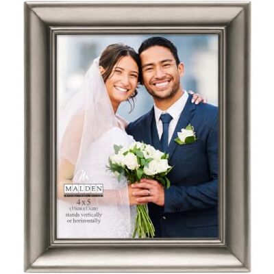 Malden International Designs Concourse Pewter Metal Picture Frame, 4x5, Silver Malden International Designs Concourse Pewter Metal Picture Frame, 4x5, Silver