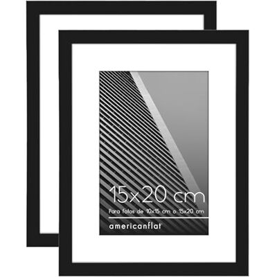 Americanflat Marcos de fotos de 8 x 6 pulgadas en color negro, juego de 2, uso como marco de fotos de 6 x 4 pulgadas con soporte o marcos de 8 x 6 pulgadas sin soporte, formatos horizontales y Americanflat Marcos de fotos de 8 x 6 pulgadas en color negro, juego de 2, uso como marco de fotos de 6 x 4 pulgadas con soporte o marcos de 8 x 6 pulgadas sin soporte, formatos horizontales y