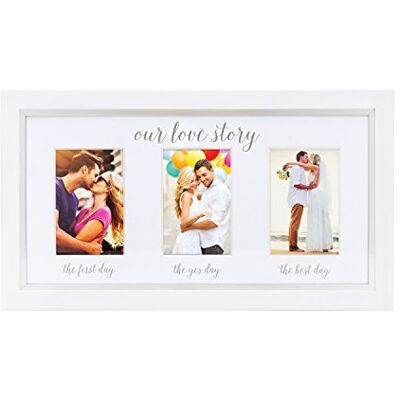 Pearhead Marco de Fotos para Recuerdos de Boda, Madera, Love Story Keepsake Frame, 1.90 x 52.07 x 29.21 cm Pearhead Marco de Fotos para Recuerdos de Boda, Madera, Love Story Keepsake Frame, 1.90 x 52.07 x 29.21 cm