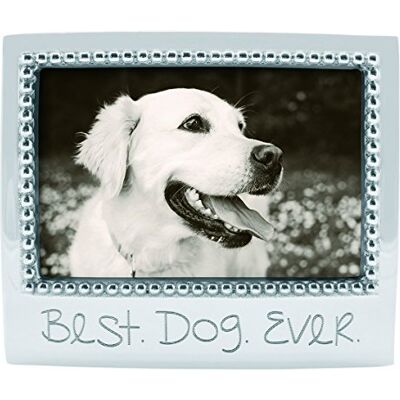 MARIPOSA Marco Best Dog Ever, Metal, Plateado, 4 x 6 MARIPOSA Marco Best Dog Ever, Metal, Plateado, 4 x 6