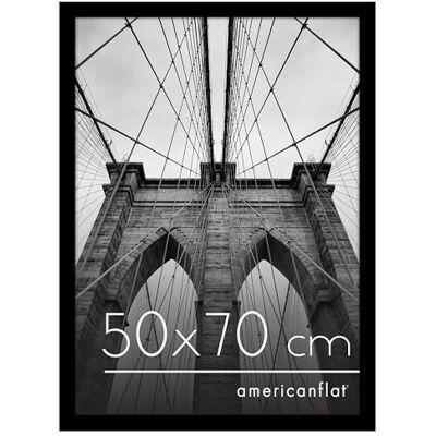 Americanflat Marco de Fotos 50x70 cm en Negro Marco Fotos Madera con Cubierta de Plástico Resistente y Ganchos para Colgar en Pared Exposición Horizontal y Vertical Americanflat Marco de Fotos 50x70 cm en Negro Marco Fotos Madera con Cubierta de Plástico Resistente y Ganchos para Colgar en Pared Exposición Horizontal y Vertical