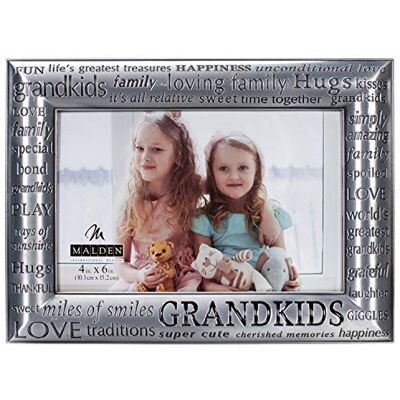 Malden International Designs Marco de Zinc Plateado 4x6 - Marco de Fotos Malden International Designs Marco de Zinc Plateado 4x6 - Marco de Fotos