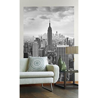 Komar Sunny Decor Póster de fieltro XXL (124 x 184 cm), diseño de Nueva York en blanco y negro Komar Sunny Decor Póster de fieltro XXL (124 x 184 cm), diseño de Nueva York en blanco y negro