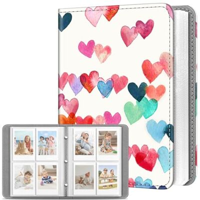 FINTIE Mini Álbum de Fotos para Películas de 2x3 Pulgadas con 256 Bolsillos para Fujifilm Instax Mini 12/11/99/40/EVO/SE/7+/LiPlay, álbum de fotos Polaroid, Corazones FINTIE Mini Álbum de Fotos para Películas de 2x3 Pulgadas con 256 Bolsillos para Fujifilm Instax Mini 12/11/99/40/EVO/SE/7+/LiPlay, álbum de fotos Polaroid, Corazones