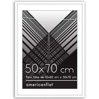 Americanflat Marco de Fotos de 50x70 cm en Blanco Marcos de Fotos 42x60 cm con Paspartú o 70x50 cm sin Paspartú con Molduras Finas y Cubierta de Plástico Resistente Americanflat Marco de Fotos de 50x70 cm en Blanco Marcos de Fotos 42x60 cm con Paspartú o 70x50 cm sin Paspartú con Molduras Finas y Cubierta de Plástico Resistente