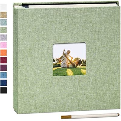 Yopih Álbum de Fotos Autoadhesivo, 40 Páginas, 33x32 cm, Pasto Verde Scrapbook de Lino, Con Bolígrafo Metálico, Regalo Familia Bodas Viajes Yopih Álbum de Fotos Autoadhesivo, 40 Páginas, 33x32 cm, Pasto Verde Scrapbook de Lino, Con Bolígrafo Metálico, Regalo Familia Bodas Viajes