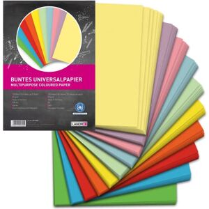 LANDRE Papel para impresora (250 hojas, tamaño A4, 80 g/m², 25 colores) LANDRE Papel para impresora (250 hojas, tamaño A4, 80 g/m², 25 colores)