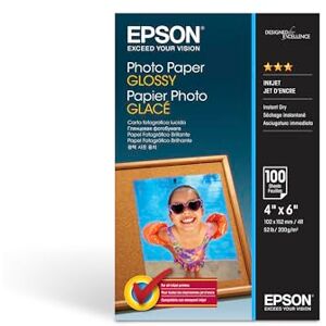 Epson Papel fotográfico brillante de (100 נ150 mm), 200 g/m², 100 hojas Epson Papel fotográfico brillante de (100 נ150 mm), 200 g/m², 100 hojas