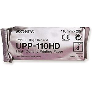 GIMA Papel para ultrasonido Sony UPP-110HD, soporte de impresión monocromática B/N alta densidad (tipo II), aplicaciones ultrasonido, dentales y microscopía, A6, tamaño 110mmx20m, 10 rollos GIMA Papel para ultrasonido Sony UPP-110HD, soporte de impresión monocromática B/N alta densidad (tipo II), aplicaciones ultrasonido, dentales y microscopía, A6, tamaño 110mmx20m, 10 rollos
