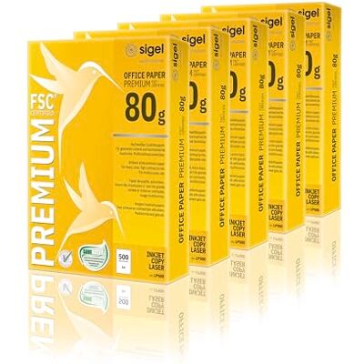 Sigel LP500 Papel de copia premium - 80 g, 5 x 500 hojas Sigel LP500 Papel de copia premium - 80 g, 5 x 500 hojas