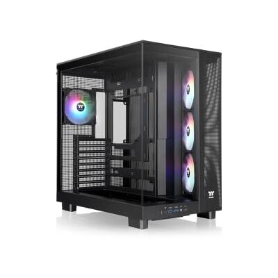 Thermaltake View 380 XL TG ARGB Mid Tower ATX Negro Doble Cámara, Conectores Ocultos, 4 Ventiladores ARGB Lite De 120 mm Preinstalados, Radiadores 360 mm Superior Y Lateral Thermaltake View 380 XL TG ARGB Mid Tower ATX Negro Doble Cámara, Conectores Ocultos, 4 Ventiladores ARGB Lite De 120 mm Preinstalados, Radiadores 360 mm Superior Y Lateral