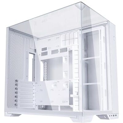 Lian-Li O11Vision Soporte Compacto ATX de Vidrio Templado de Acero Blanco para computadora de Torre Media, Soporte de conexión Trasera, O11VPW Lian-Li O11Vision Soporte Compacto ATX de Vidrio Templado de Acero Blanco para computadora de Torre Media, Soporte de conexión Trasera, O11VPW