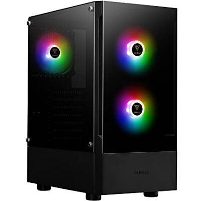 GAMDIAS TALOS E3 Caja para PC ATX Mid Torre, 3 Ventiladores ARGB 120 mm, Panel Vidrio Templado sin Herramientas, Soporte ATX, Diseño con Cubierta de PSU, Negro GAMDIAS TALOS E3 Caja para PC ATX Mid Torre, 3 Ventiladores ARGB 120 mm, Panel Vidrio Templado sin Herramientas, Soporte ATX, Diseño con Cubierta de PSU, Negro