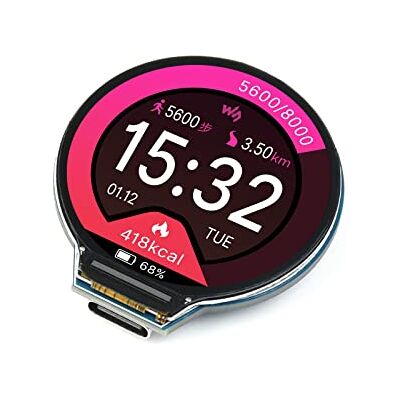 Waveshare RP2040 MCU Board with 1.28 Inch Round LCD Display Module 240 x 240 Resolution 65K RGB Colours IPS Screen Based on Raspberry Pi RP2040, Accelerometer and Gyroscope Sensor,USB Type-C Connector Waveshare RP2040 MCU Board with 1.28 Inch Round LCD Display Module 240 x 240 Resolution 65K RGB Colours IPS Screen Based on Raspberry Pi RP2040, Accelerometer and Gyroscope Sensor,USB Type-C Connector