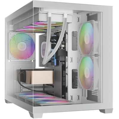 GAMDIAS Aura GC10m V2 WH Argb Micro-Tower Computer Case / Gaming Cabinet Soporta Micro-ATX, Mini-ITX Preinstalado Side 2 x 120 mm ARGB/Posterior: 1 x 120 mm ARGB Fan Blanco GAMDIAS Aura GC10m V2 WH Argb Micro-Tower Computer Case / Gaming Cabinet Soporta Micro-ATX, Mini-ITX Preinstalado Side 2 x 120 mm ARGB/Posterior: 1 x 120 mm ARGB Fan Blanco