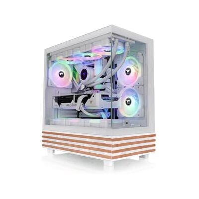 Thermaltake View 270 Plus WS ARGB Caja Mid Tower ATX Cristal Templado con Acabado de Madera Admite Radiador de 360mm 3 Ventiladores ARGB 120mm Preinstalados USB 3.2 Gen 2 Tipo-C Blanco Thermaltake View 270 Plus WS ARGB Caja Mid Tower ATX Cristal Templado con Acabado de Madera Admite Radiador de 360mm 3 Ventiladores ARGB 120mm Preinstalados USB 3.2 Gen 2 Tipo-C Blanco