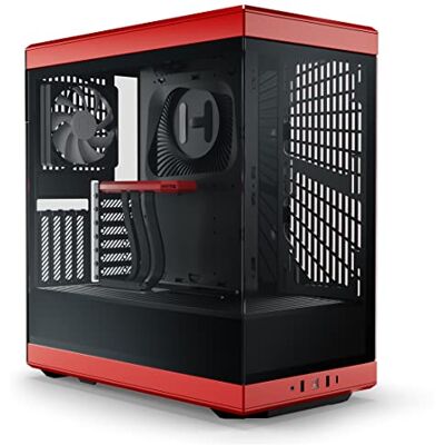 HYTE Y40 Carcasa para Juegos de computadora ATX de Media Torre de Vidrio Templado panorámico estético Moderno con Cable Elevador PCIE 4.0 Incluido, Rojo (CS--Y40-BR) HYTE Y40 Carcasa para Juegos de computadora ATX de Media Torre de Vidrio Templado panorámico estético Moderno con Cable Elevador PCIE 4.0 Incluido, Rojo (CS--Y40-BR)