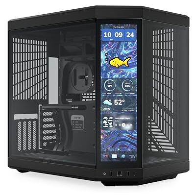 HYTE Y70 Touch Infinite Dual Chamber ATX Mid Tower Funda estética Moderna con Pantalla táctil LCD de 2.5K integrada, Color Negro HYTE Y70 Touch Infinite Dual Chamber ATX Mid Tower Funda estética Moderna con Pantalla táctil LCD de 2.5K integrada, Color Negro