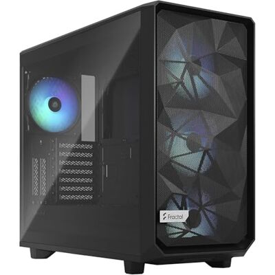 Fractal Design Meshify 2. Black TG Light Tint, RGB, FD,C,MES2A,06 Chasis semitorre con 4 ventiladores PWM de 140 mm, control RGB integrado y soporte para radiadores de hasta 360 mm. Fractal Design Meshify 2. Black TG Light Tint, RGB, FD,C,MES2A,06 Chasis semitorre con 4 ventiladores PWM de 140 mm, control RGB integrado y soporte para radiadores de hasta 360 mm.