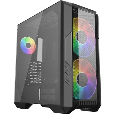 Cooler Master HAF 500 Caja PC Mid-Tower, 2 Ventiladores ARGB Preinstalados 200mm, Ventilador GPU Giratorio 120mm, Opciones de Refrigeración Versátiles, Panel Lateral Vidrio Templado, Top Extraíble Cooler Master HAF 500 Caja PC Mid-Tower, 2 Ventiladores ARGB Preinstalados 200mm, Ventilador GPU Giratorio 120mm, Opciones de Refrigeración Versátiles, Panel Lateral Vidrio Templado, Top Extraíble