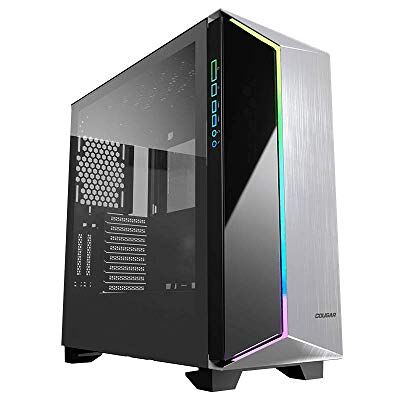 COUGAR Dark Blader G Premium Mid Tower Gaming Case Aluminio Cepillado y Panel Frontal de Cristal con RGB y Ventana Lateral de Cristal COUGAR Dark Blader G Premium Mid Tower Gaming Case Aluminio Cepillado y Panel Frontal de Cristal con RGB y Ventana Lateral de Cristal
