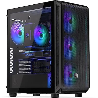 ENDORFY Arx 500 ARGB, Caja PC ATX, 4x140-mm-ARGB-Lüfter im Lieferumfang enthalten, Seitenwand aus gehärtetem Glas, hohe Kompatibilität mit Verschiedenen PC-Komponenten, EY2A011 ENDORFY Arx 500 ARGB, Caja PC ATX, 4x140-mm-ARGB-Lüfter im Lieferumfang enthalten, Seitenwand aus gehärtetem Glas, hohe Kompatibilität mit Verschiedenen PC-Komponenten, EY2A011