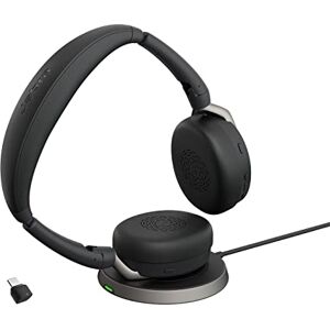 Jabra Evolve2 65 Flex UC Auriculares inalámbricos Bluetooth para Trabajo híbrido, cancelación Activa del Ruido, conectividad USB-C, diseño Plegable, Carga inalámbrica, tecnología de micrófono Jabra Evolve2 65 Flex UC Auriculares inalámbricos Bluetooth para Trabajo híbrido, cancelación Activa del Ruido, conectividad USB-C, diseño Plegable, Carga inalámbrica, tecnología de micrófono