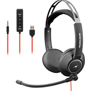 Bluestork MC 401 Auriculares USB/3,5mm con Cable para PC, Sonido estéreo, Micrófono Giratorio con Cancelación de Ruido Auriculares Ligeros Profesionales (USB+Jack) Cascos para PC/Mac/Móvil Bluestork MC 401 Auriculares USB/3,5mm con Cable para PC, Sonido estéreo, Micrófono Giratorio con Cancelación de Ruido Auriculares Ligeros Profesionales (USB+Jack) Cascos para PC/Mac/Móvil