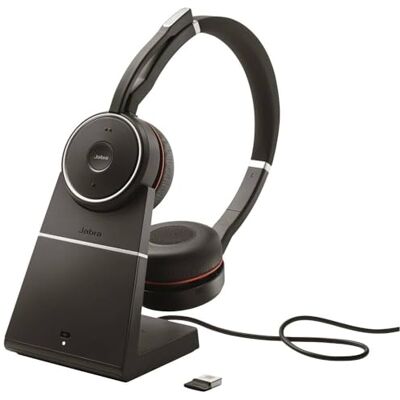 Jabra Evolve 75 SE Auriculares Inalámbricos Estéreo con Bluetooth Micrófono con Supresor de Ruido, Cancelación Activa de Ruidos (ANC) y Estación de Carga Certificado para MS Teams Negro Jabra Evolve 75 SE Auriculares Inalámbricos Estéreo con Bluetooth Micrófono con Supresor de Ruido, Cancelación Activa de Ruidos (ANC) y Estación de Carga Certificado para MS Teams Negro