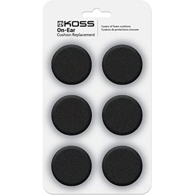 Koss Espuma Almohadillas para colocar sobre la cabeza de los auriculares estéreos portátiles (Triple Pack) Negro Koss Espuma Almohadillas para colocar sobre la cabeza de los auriculares estéreos portátiles (Triple Pack) Negro