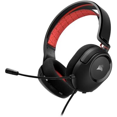 Corsair HS35 v2 Auriculares multiplataforma con Cable para Juegos, micrófono omnidireccional Flexible, conexión Universal de 3,5 mm, PC, Mac, PS5, PS4, Xbox, Nintendo Switch, móvil, Color Rojo Corsair HS35 v2 Auriculares multiplataforma con Cable para Juegos, micrófono omnidireccional Flexible, conexión Universal de 3,5 mm, PC, Mac, PS5, PS4, Xbox, Nintendo Switch, móvil, Color Rojo